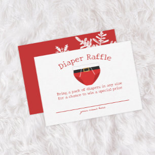 Santa Weihnachts-Baby- Shower-Windel-Raffel-Karte Begleitkarte