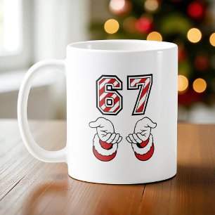 Santa Weihnachts-Meme Six Seven 67 6 7 Feiertag Kaffeetasse