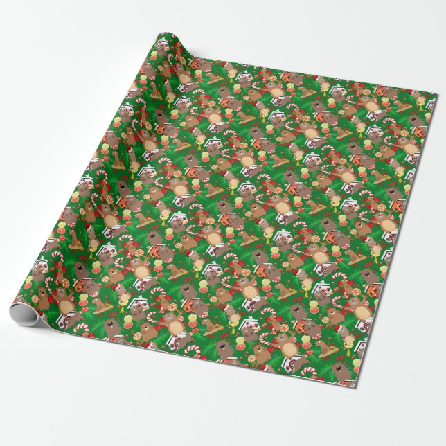 Santa Weihnachtsgopher Geschenkpapier (Ungerollt)