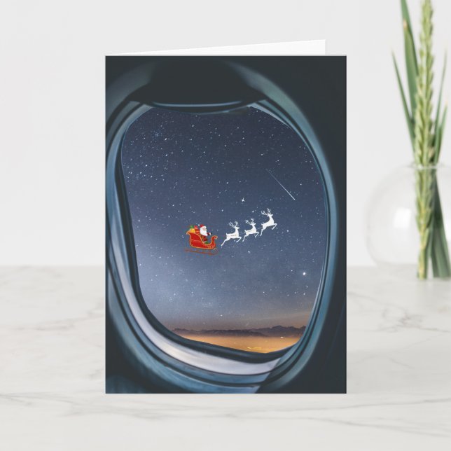 Santa-Weihnachtskarte gefaltet Karte (Vorderseite)