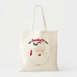 Santa!! Weihnachtsmann im Vintage-Stil Tragetasche