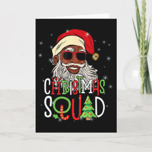 Santa Weihnachtsteam Schwarze Männer Afroamerikani Karte