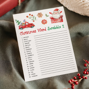 Santa Weihnachtswort Scrabble Spiel Feiertagskarte