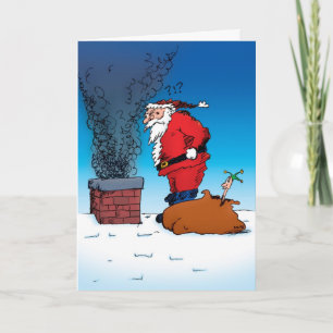 Santa Whiz Funny Cartoon Feiertagskarte