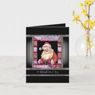 Santa Wink Elegantes Weihnachten Karte