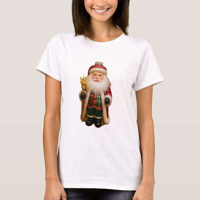 Santa with Golden Staff T-Shirt (Vorderseite)