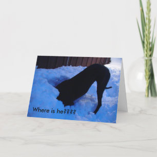 Santa - Wo ist er?? Feiertagskarte