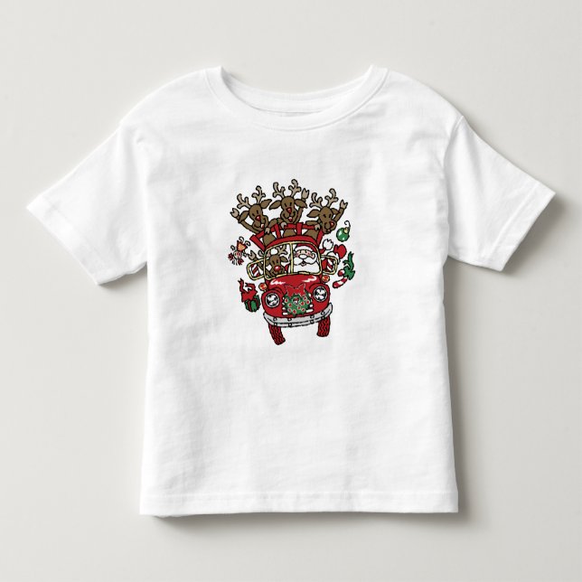 Santa Woody und sein Weihnachtsmann-Cartoon Kleinkind T-shirt (Vorderseite)
