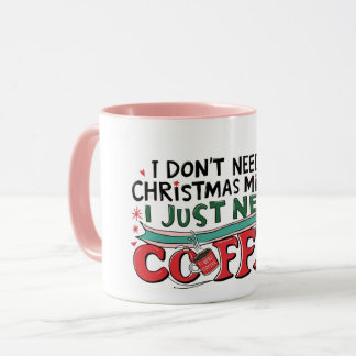 Santa Works One Day  Tasse