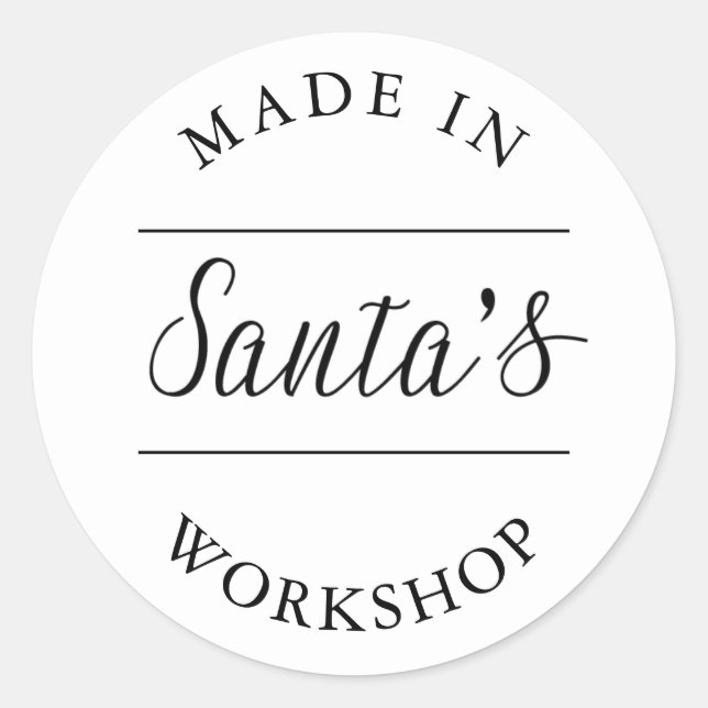 Santa-Workshop | Aufkleber (Vorderseite)