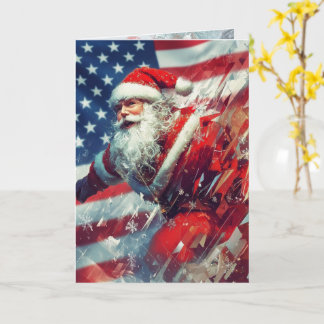 Santa wünscht Ihnen ein sternenglänzendes Fest Karte