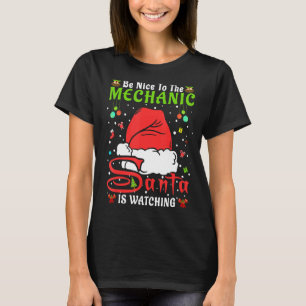 Santa Xmas Pajamas sind schön zum Mechanischen Wei T-Shirt
