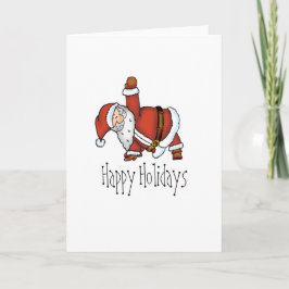 Santa Yoga - Christmas Design with a Yoga Santa Feiertagskarte