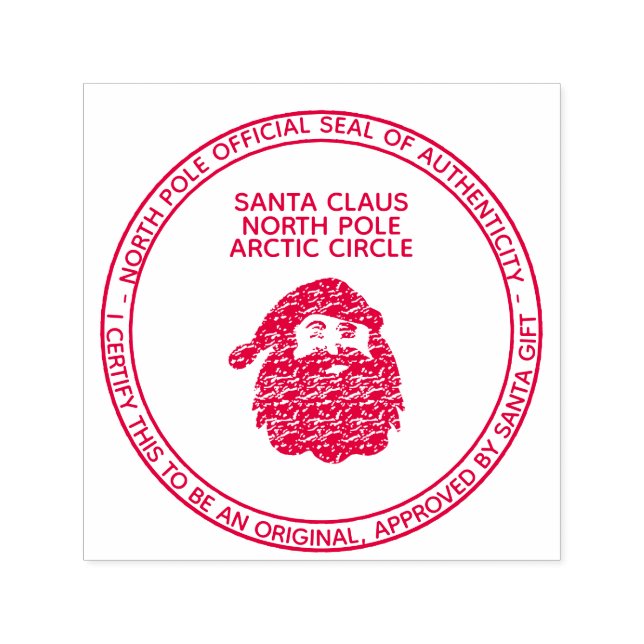 Santa zertifiziertes Geschenk für Kinder am Nordpo Permastempel (Design)