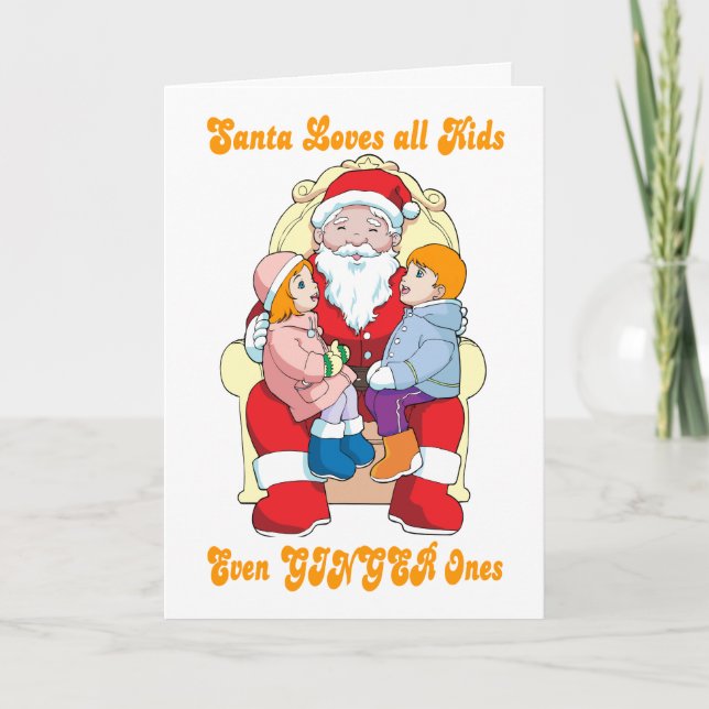 santalovesginger feiertagskarte (Vorderseite)