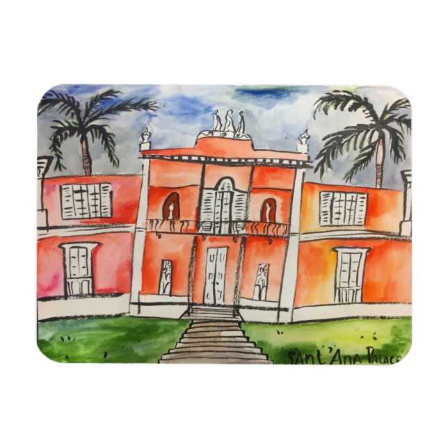 Sant'Ana Palace Azores Ponta Delgalda Magnet (Horizontal)