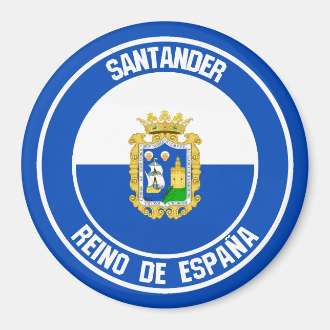 Santander Round Emblem Magnet (Vorne)