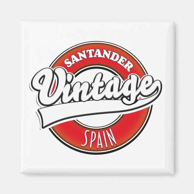 Santander Spanien Vintages Logo Magnet (Vorne)
