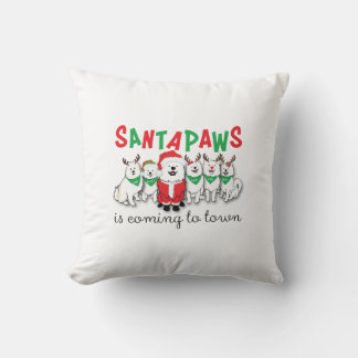 Santapaws kommt in die Stadt Kissen