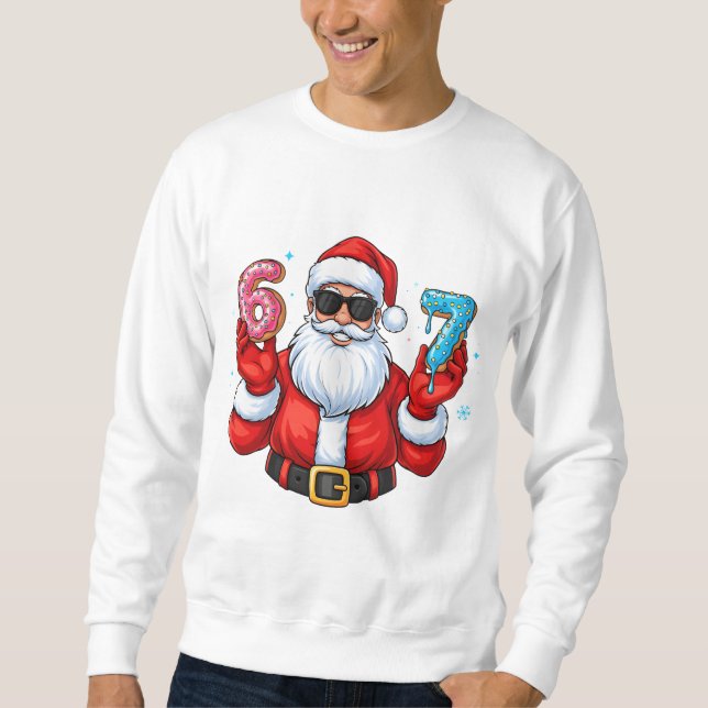 Santas 6 & 7 Donut-Party Sweatshirt (Vorderseite)