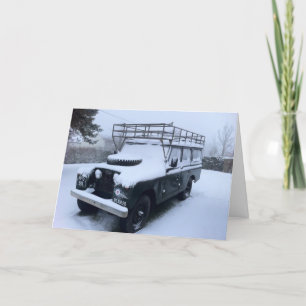 Santa's Back-up Sleigh Feiertagskarte