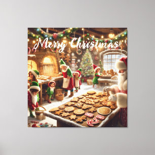 Santa's Bake Shop Leinwanddruck