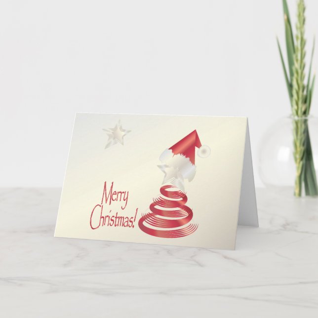 Santas Baum Karte (Vorderseite)