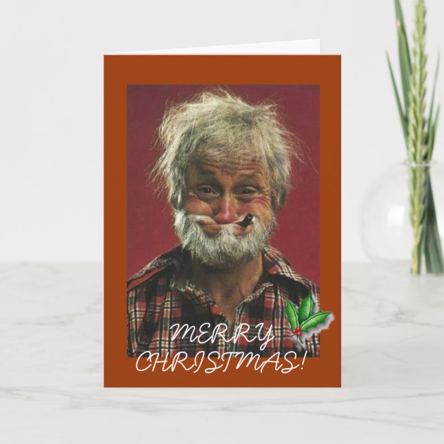 Santas Brother Card Feiertagskarte (Vorderseite)