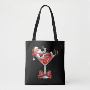 Santas chaotischer Weihnachts-Martini Lustiger San Tasche