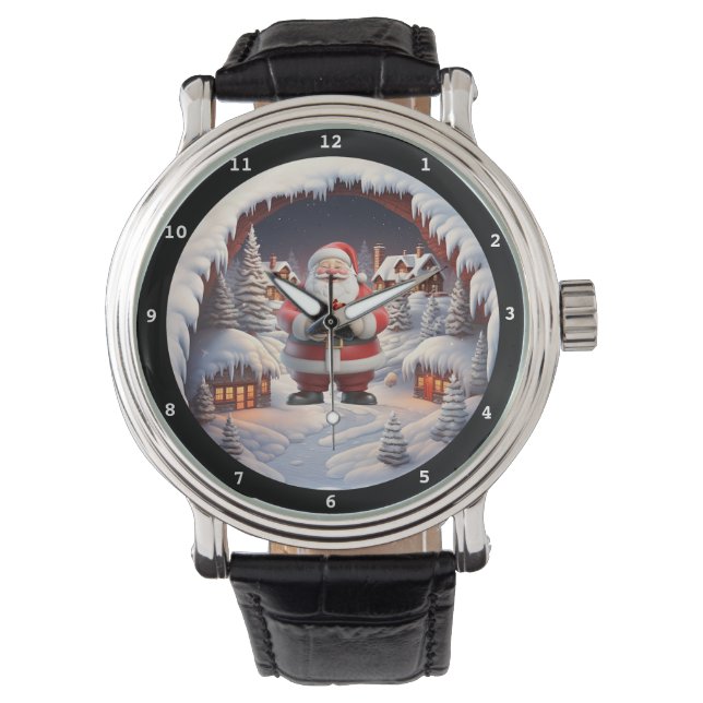 Santa's Christmas Bell Winte Armbanduhr (Vorderseite)
