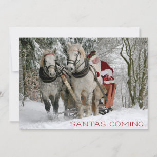 Santas Coming Feiertagskarte