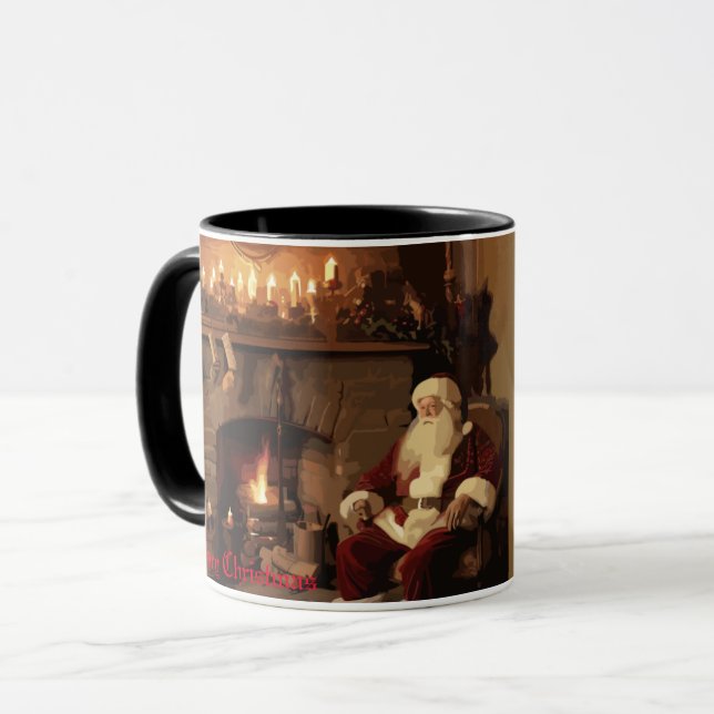Santa's Cosy Nook Tasse (Vorderseite Links)
