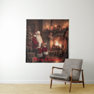 Santa's Cosy Nook Wandteppich
