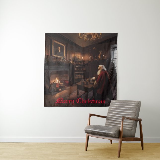 Santa's Cosy Nook Wandteppich (Beispiel)