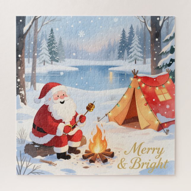 Santa's Cozy Campfire Retreat Christmas (Vertikal)
