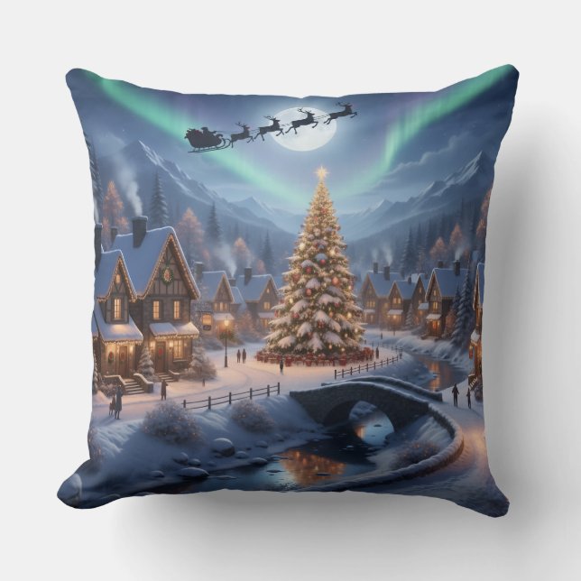 Santa's Cozy Visit - A Night of Wonder Kissen (Vorderseite)