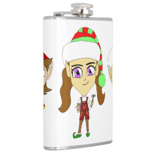 Santas elves flachmann