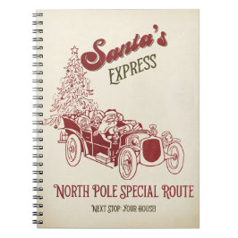 Santa's Express Vintage Weihnachten Notizblock