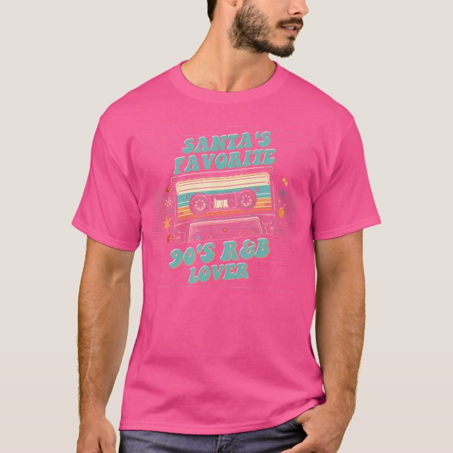 Santas Favorite 90S Rb Musik Lover Weihnachten T-Shirt (Vorderseite)