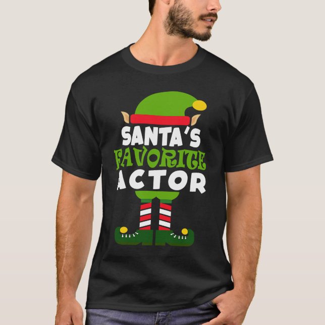 Santa's Favorite Actor Theatre  Christmas Vacation T-Shirt (Vorderseite)