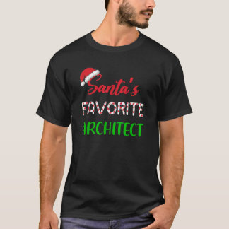 Santas Favorite Architect Gift Funny Chritsmas Paj T-Shirt