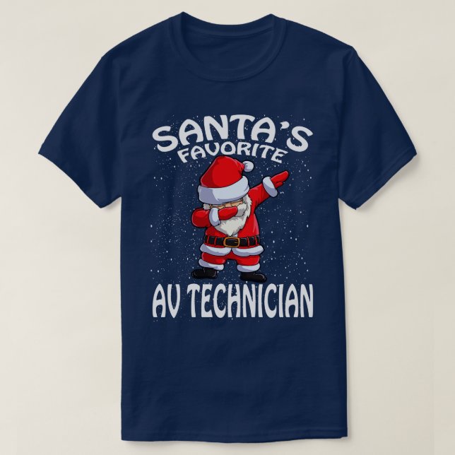 Santas Favorite Av Techniker Weihnachten T-Shirt (Design vorne)
