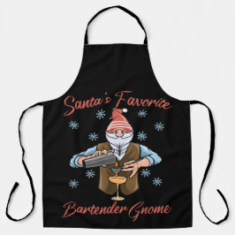 Santas Favorite Barkeeper Gnome Schürze