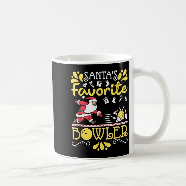 Santa's Favorite Bowler Santa Claus Bowling Christ Kaffeetasse (Rechts)