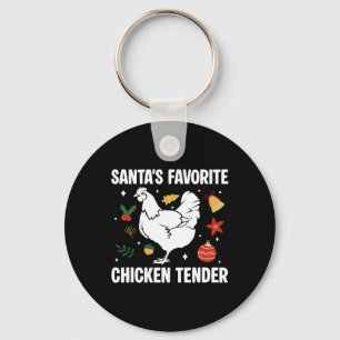 Santas Favorite Chicken Tender Weihnachten Schlüsselanhänger