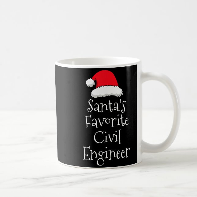 Santas Favorite Civil Engineer - Christmas Funny G Kaffeetasse (Rechts)
