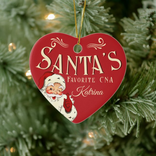 Santa's Favorite CNA Christmas Ornament (Baum)