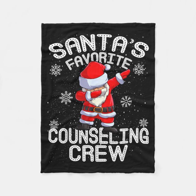 Santa's Favorite Counseling Crew Christmas  Fleecedecke (Vorderseite)