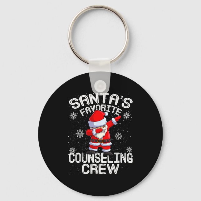 Santa's Favorite Counseling Crew Christmas  Schlüsselanhänger (Vorderseite)