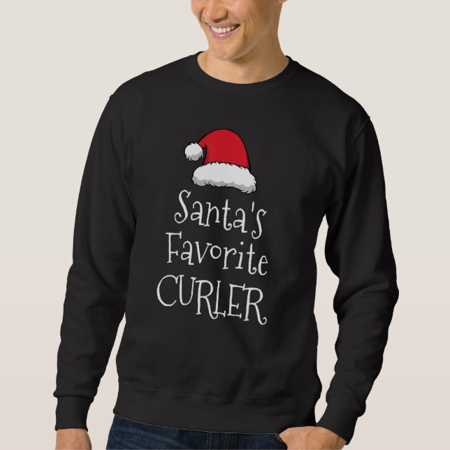 Santas Favorite Curler   Christmas   Curling   Sweatshirt (Vorderseite)
